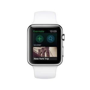 Evernote、Apple Watch対応アプリが登場 - 音声入力や検索機能も搭載