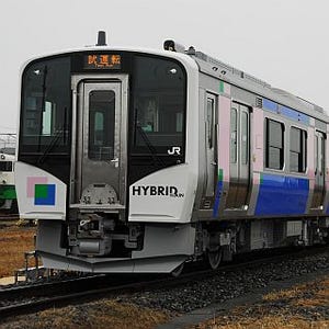 JR東日本HB-E210系、仙石東北ライン投入を前に仙台駅・石巻駅で展示会実施