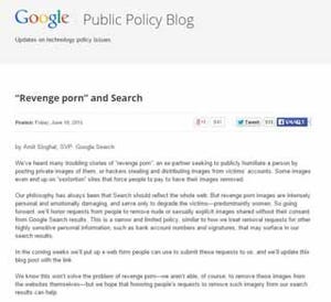 米Google、リベンジポルノ被害者向けに削除要請フォームを設置