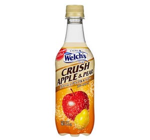 炭酸×果汁の「Welch's」クラッシュシリーズにりんご&洋なし味が登場