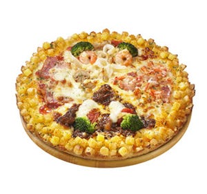 ピザハット、みみの部分にチーズをトッピングしたプレミアムなピザを発売