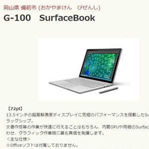 岡山県備前市のふるさと納税返礼品にSurface Pro 4/SurfaceBook登場
