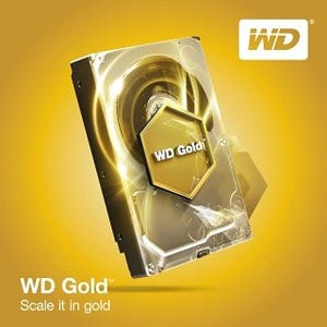 ウエスタンデジタル、ヘリウム充填技術を用いた新HDD「WD Gold」