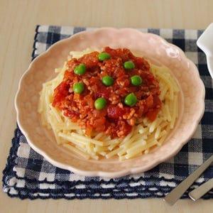 電子レンジで作るミートソーススパゲティ - 簡単・離乳食のレシピ
