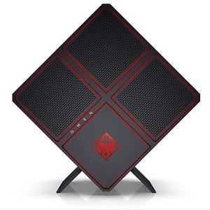 米HP、立方体を斜めに立たせた形の新ゲーミングPC「OMEN X Desktop」
