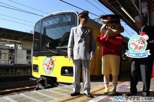 東武鉄道『クレヨンしんちゃん』電車が出発 - 春日部市にラッピングバスも