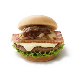 モスバーガー、「とびきりハンバーグサンド」に新作のベーコン&チーズ登場