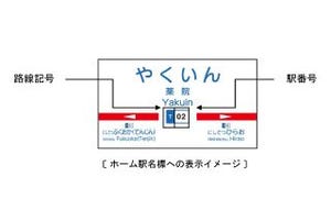 西鉄が駅ナンバリングを全駅に導入 - 天神大牟田線「T」、貝塚線「NK」など