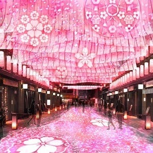 日本橋が桜色に染まる! 重文施設のライトアップに仲通りのデジタル花見も