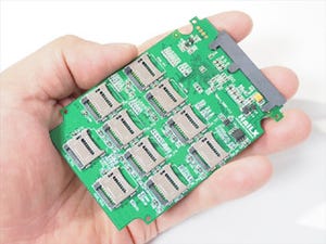 余り物のmicroSDカードを有効活用! 10枚挿せるPC用ドライブ変換アダプタを試してみた