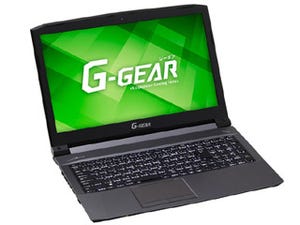 G-GEAR、第7世代Intel CoreとGeForce GTX 1050 Ti搭載の15.6型ノートPC