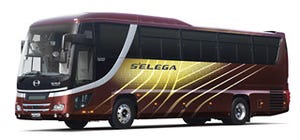 「日野セレガ」大型観光バスを改良 - PCSの機能が向上、AMT搭載車型も設定
