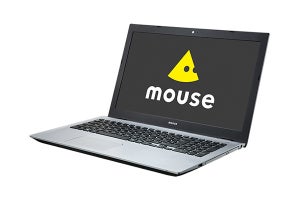マウス、GeForce MX150搭載ながら最大10.1時間駆動の15.6型ノートPC
