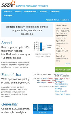 Apache Spark<a href="https://spark.apache.org/" target="_blank">公式サイト</a>