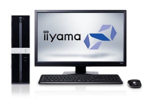iiyama PC、幅98mmスリムきょう体のツインドライブデスクトップPC
