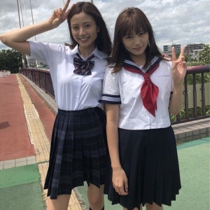 片瀬那奈＆川口春奈、『ヒモメン』でミニスカ高校制服姿を披露