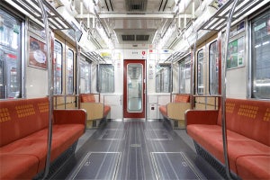 「大阪メトロ」御堂筋線21系、車内デザイン変更第2弾は上質さ表現