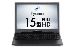 iiyama PC、デスクトップ向けCPUを搭載した15.6型ノートPC
