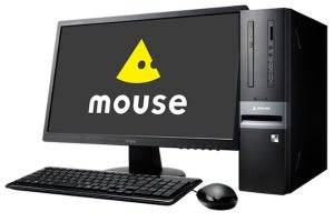 マウス、幅10cmスリムシャーシ採用の省スペース型デスクトップPC