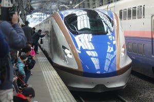 JR東日本E7系、上越新幹線限定デザインで新潟駅に - 3/16運行開始