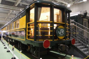京都鉄道博物館、14系客車「サロンカーなにわ」展示 - 車内を公開