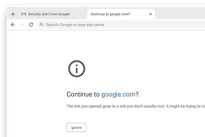 go0gle.com? Chromeブラウザに怪しいURLを警告する詐欺サイト対策機能