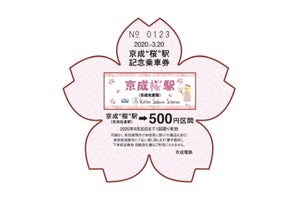 京成電鉄「京成“桜”駅記念乗車券」3/20発売、駅名看板もデザイン