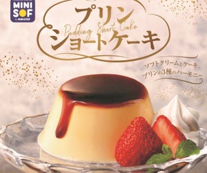 ミニストップのソフトクリーム専門店、プリンまるごと「プリンショートケーキ」発売