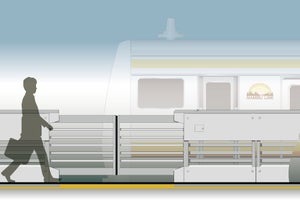 JR東日本・三菱電機、登戸駅に新型ホームドアの試作機を設置・検証