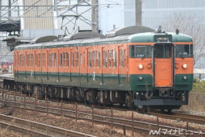 JR西日本115系「湘南色」岡山地区で活躍の編成、京都鉄道博物館に