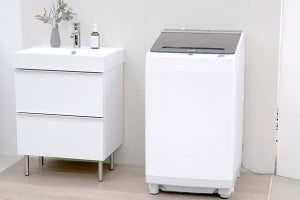 シャープのタテ型全自動洗濯機、人気の「穴なし槽」に待望の液体洗剤＆柔軟剤の自動投入モデル