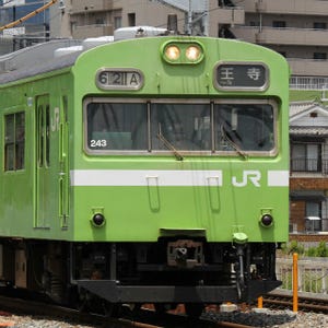 鉄道写真コレクション 第323回 JR西日本103系、大和路線を走るウグイス色の電車