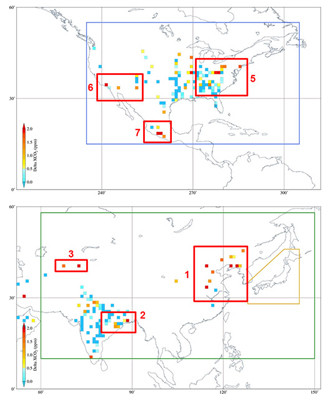 大都市のCO2高濃度排出を衛星が捉えた