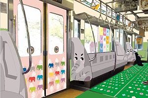 京王電鉄「TamazooTrain」車内装飾をリニューアル 