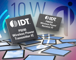 IDT、中型の電子機器向けにワイヤレス給電チップセットを発表