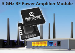 Microchip、IEEE 802.11ac対応5GHzパワーアンプモジュールを発表