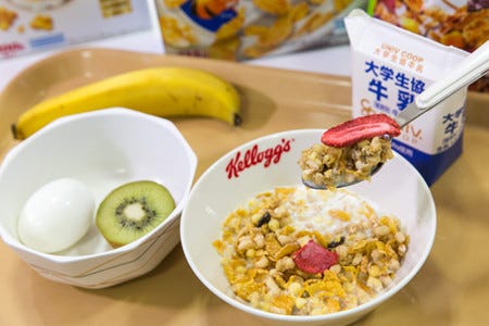 大阪府・大阪大学でケロッグの無料朝食を提供! シリアルは選べる3種類
