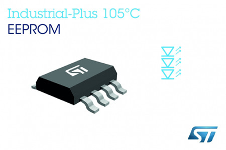 ST、温度範囲を拡張した産業機器向けシリアルEEPROMを発表