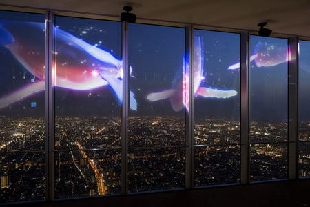 大阪府「あべのハルカス」の夜景と3Dプロジェクションマッピングが共演中!
