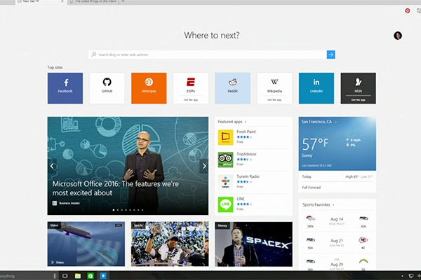 image:Windows 10の新ブラウザの正式名称は「Microsoft Edge」