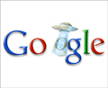 UFOがGoogleの"o"を誘拐、ナゾのロゴは誰をあらわす?