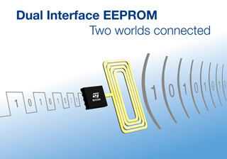 STMicro、RFとI2Cのデュアルインタフェースに対応するEEPROMを発表