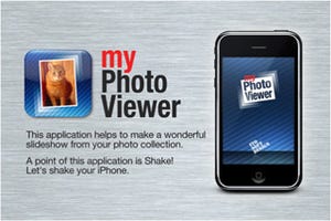 シェイクで操作するスライドショー作成アプリ「myPhotoViewer」発売