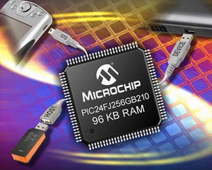 Microchip、96KBのSRAMを内蔵するPIC24を発表