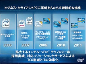 Intel、vProの提供開始より1500日で約5500万台の対応PC出荷を発表