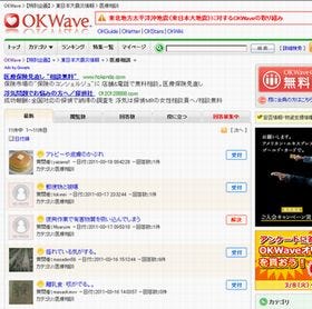 OKWaveの医療相談カテゴリで500名の医師・医療資格者が回答