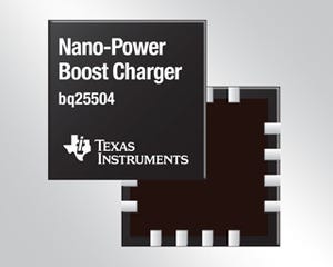 TI、ナノパワー・エネルギー・ハーベスト向け昇圧型充電ICを発表