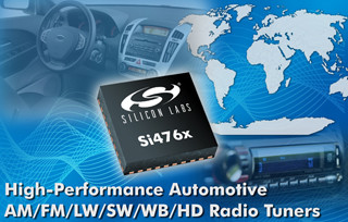 Silicon Labs、HDラジオ技術搭載車載用チューナIC「Si476x」ファミリを発表