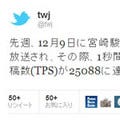 「バルス」でTwitter新記録 - 1秒に25088ツイートと公式発表