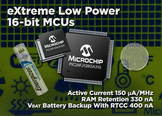 Microchip、LCDコントローラなどを内蔵したPIC24の新ファミリを発表